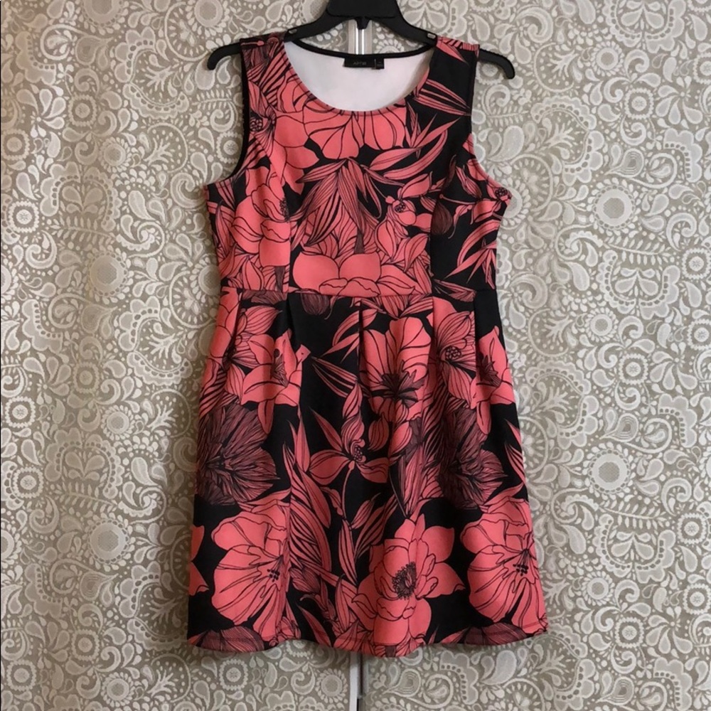 Apt 9 Black & pink tropical dress